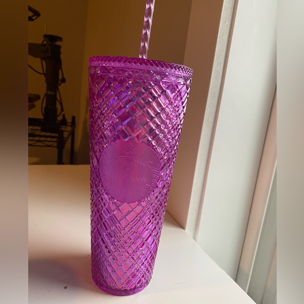Starbucks 2023 Valentine’s Taffy Pink Jeweled tumbler ✨ New ✨ 24oz 💜